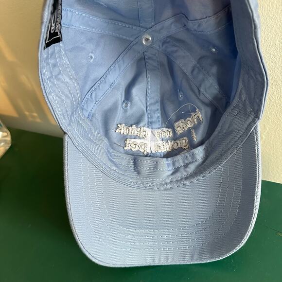 💥“Hold my drink, I gotta pet this dog” embroidered hat blue gray OSFM adjustable - Picture 4 of 5